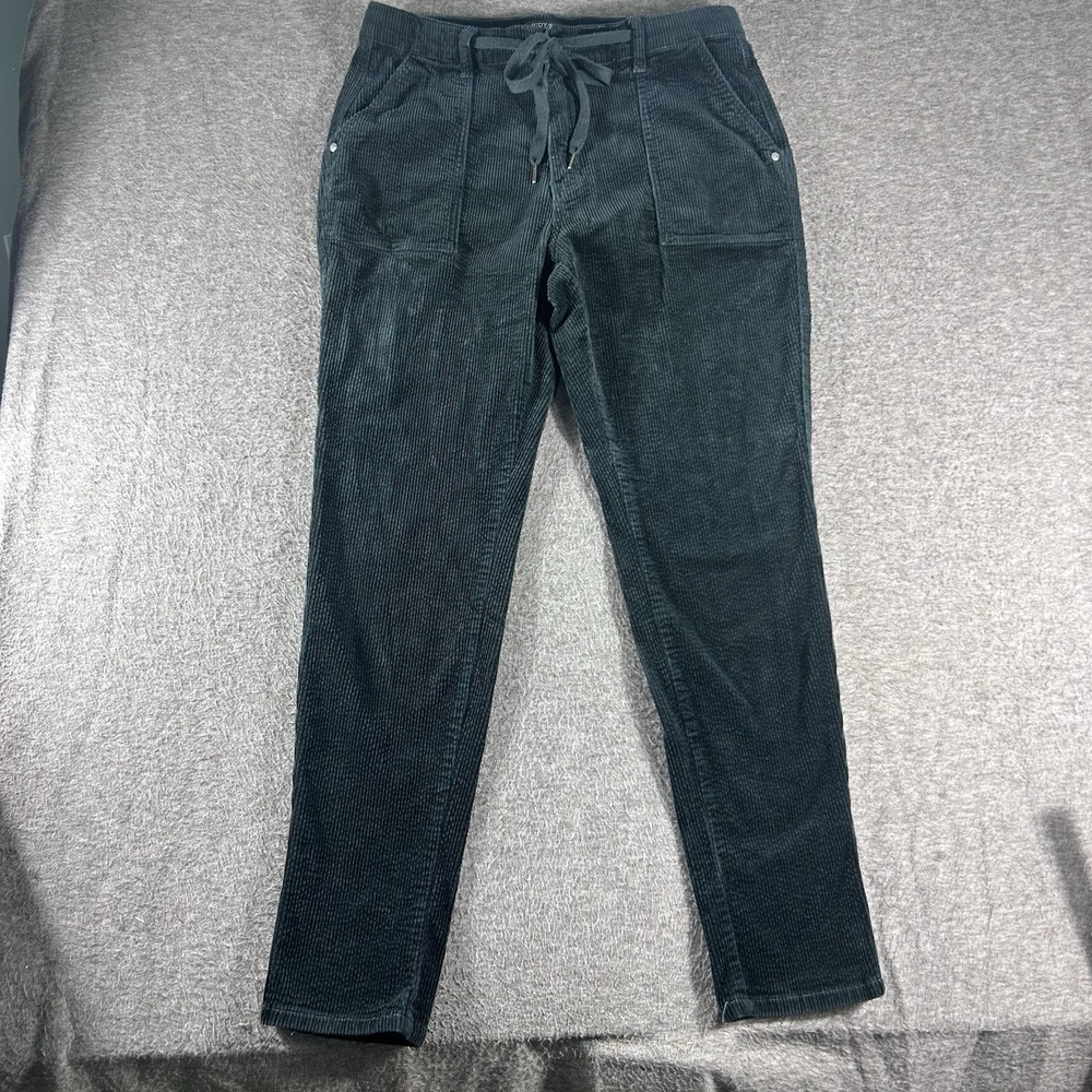Judy Blue Womens 15 Green Corduroy Jogger Tie Front Tapered Preppy